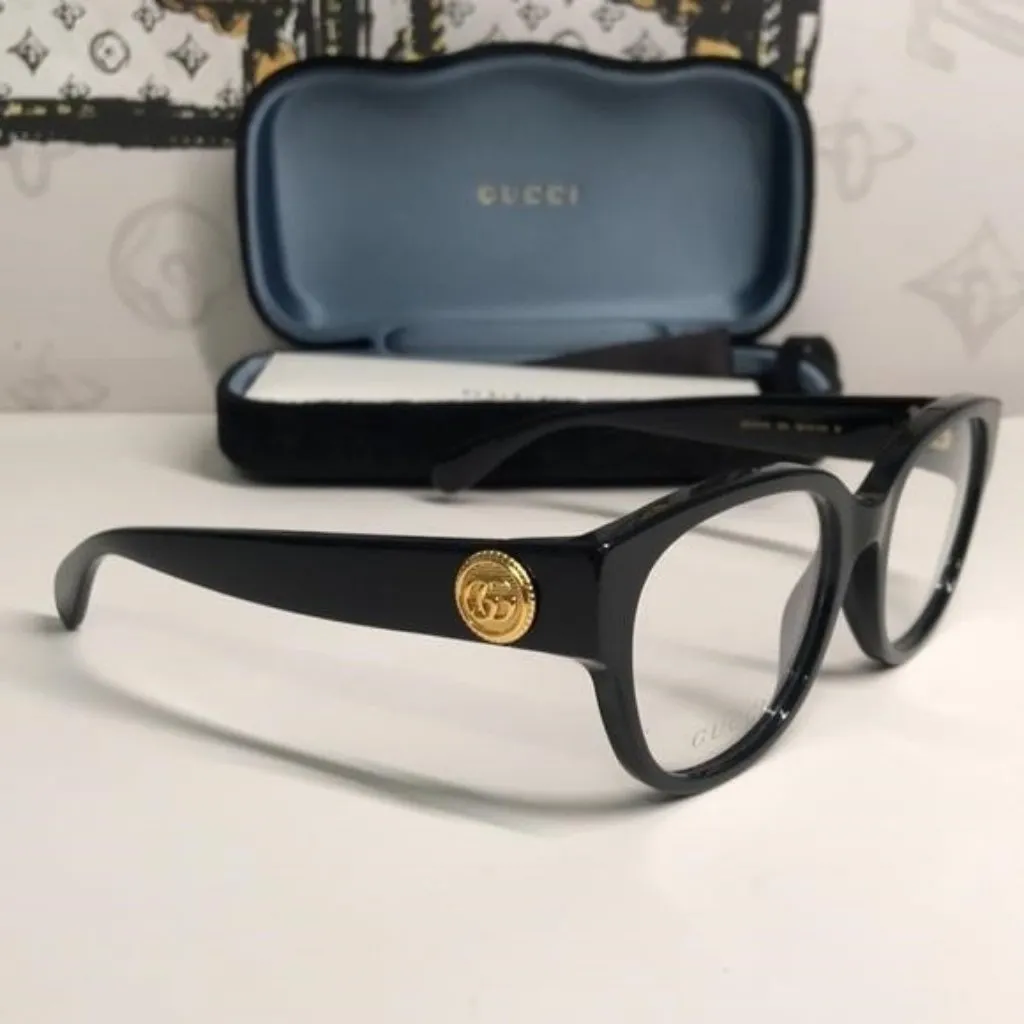 New Authentic Gucci Black Oversized Glasses GG1411O 004 - Image 8