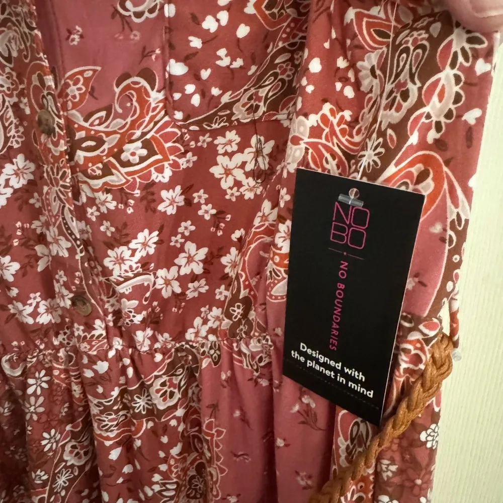 Floral Shirtdress with belt juniors Size 11-13 NWT - Image 8