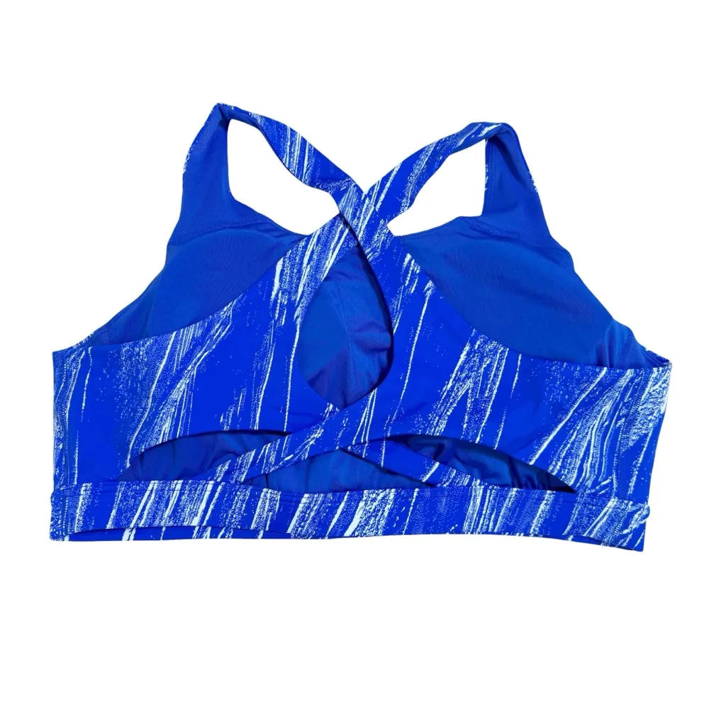 Sports‎ Illustrated Blue White Print Sports Bra Size 3X - Image 4