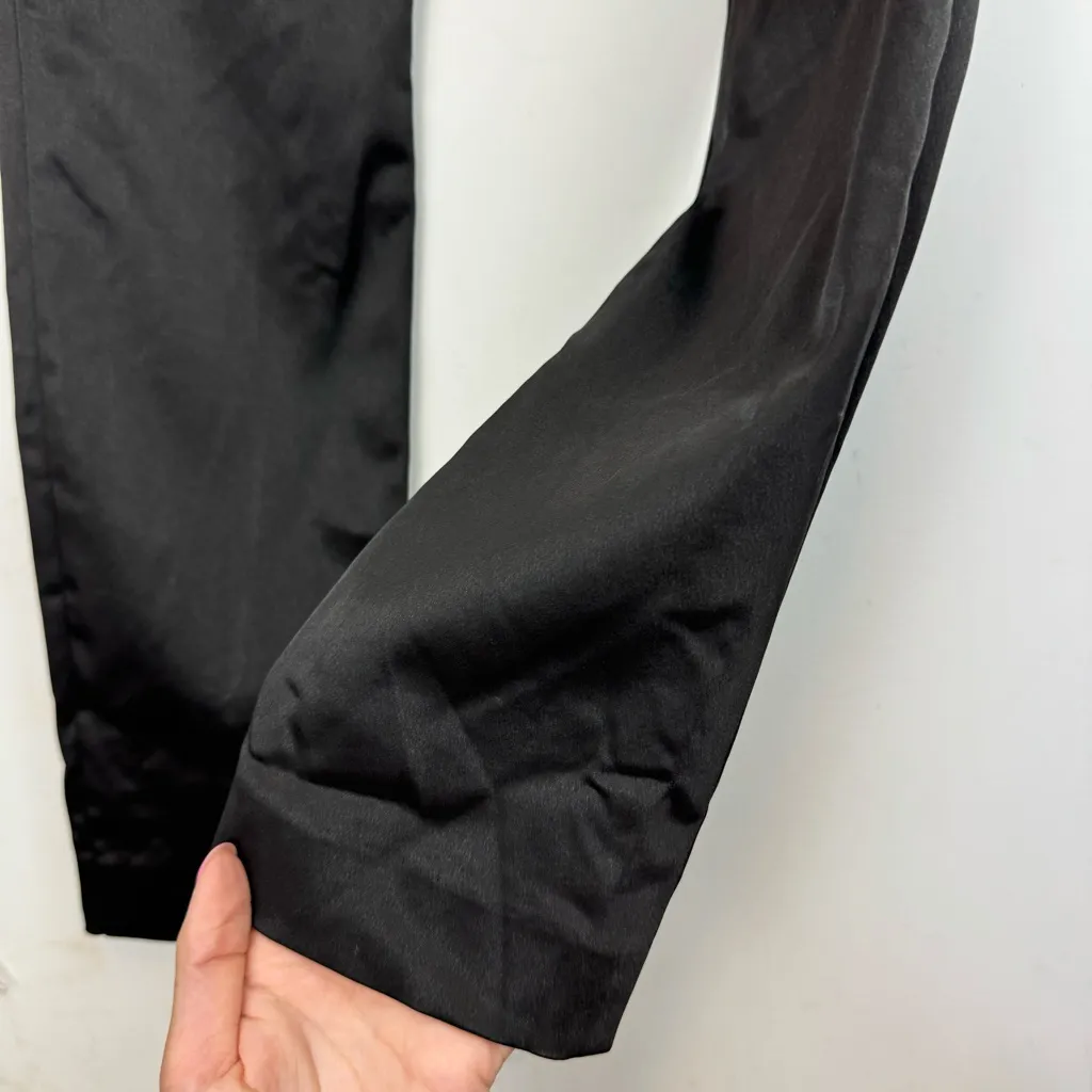 Artelier Nicole Miller Women's Trouser Pants Sz 4 Black Satin - Image 15