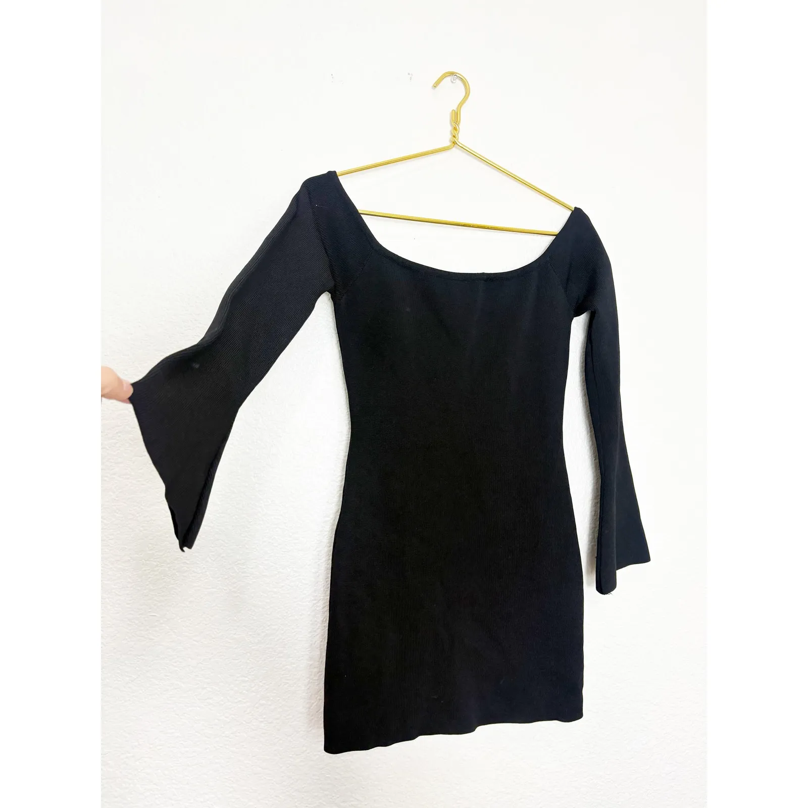 Princess Polly Parisa Long Sleeve Mini Dress Black Size 8 Stretch Whimsygoth Emo - Image 12