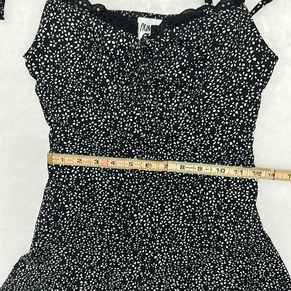 Princess Polly Rada Playsuit Black/White Romper Sz 4 - Image 7