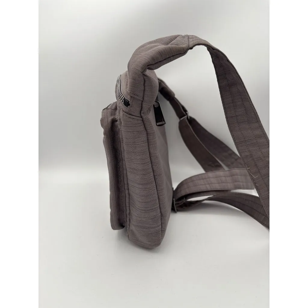 Lug Crossbody Messenger Bag With Adjustable Strap & Multiple Zipper Compartments Gray - Image 5