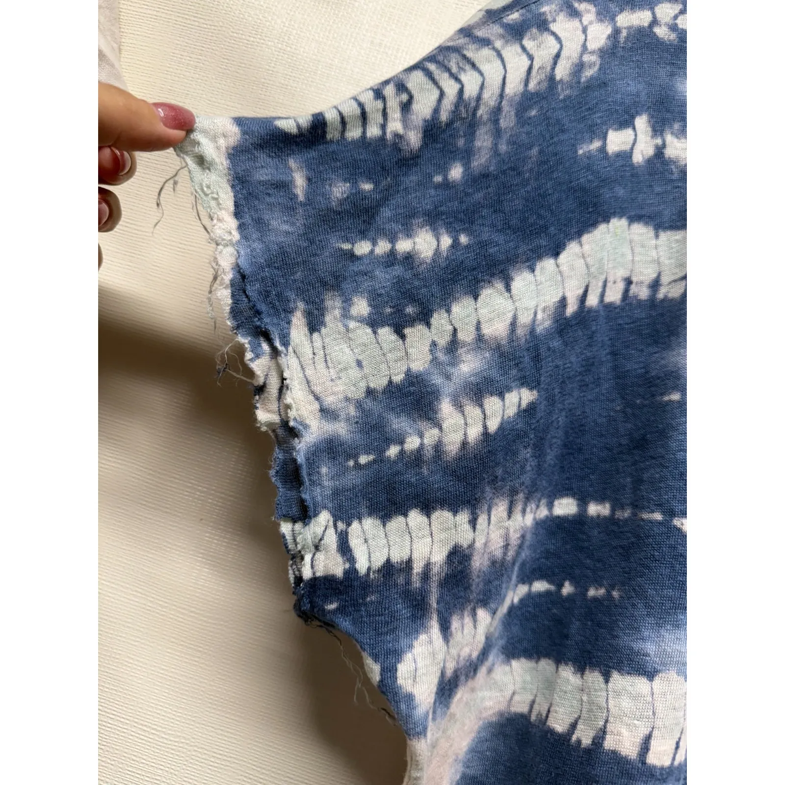 Young Fabulous & Broke YFB‎ Tie Dye Top Women S Linen Oversized Distressed Boho - Image 3