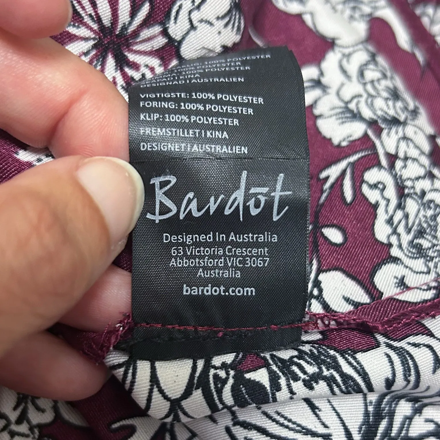 Bardot Jolie Floral V Neck Cuff Sleeve Sheer Lattice Ruffle Midi Dress Small 6 - Image 12