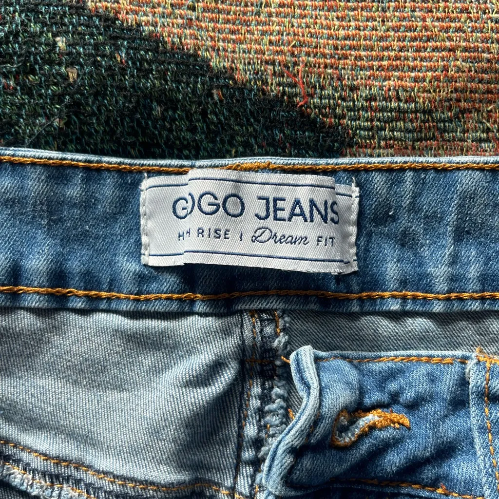 Gogo Jeans High Rise Dream Fit Distressed Skinny Light Wash Women’s 13/31 Denim Blue - Image 14