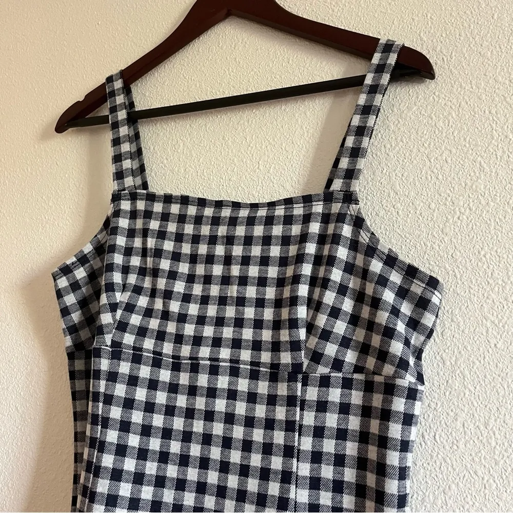 NWOT The General Good Navy & Gray Checkered Size Medium Blue - Image 2