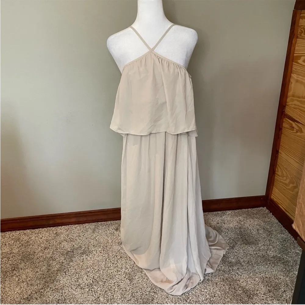 Show Me Your Mumu Rebecca Ruffle Maxi Dress in Show Me The Ring Crisp Small - Image 3