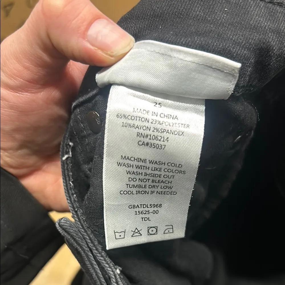 Joe's Jeans Raw Fray Hem Women Size 25 Black mid Rise Denim Stretch! - Image 8