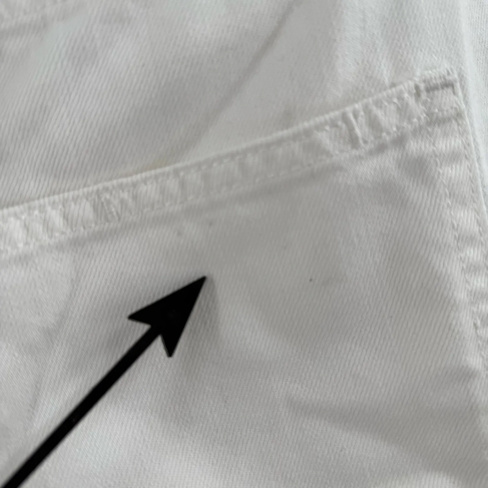 Paige Denim Aideen Skirt SZ 30 White Jean Cotton Lyocell Distress Raw Hem Button - Image 8