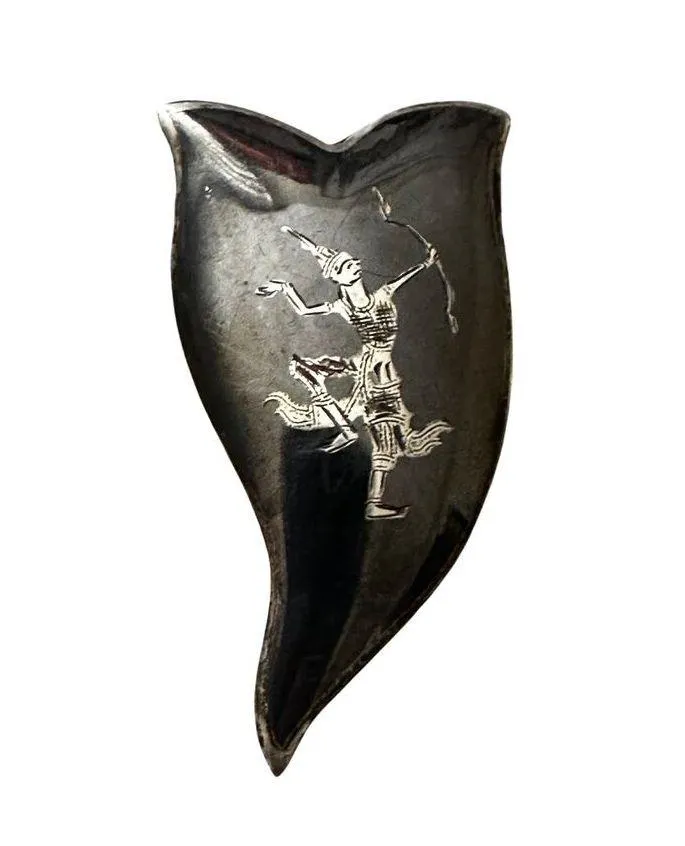 Sterling Silver Siam Lightening Goddess Brooch Black - Image 2