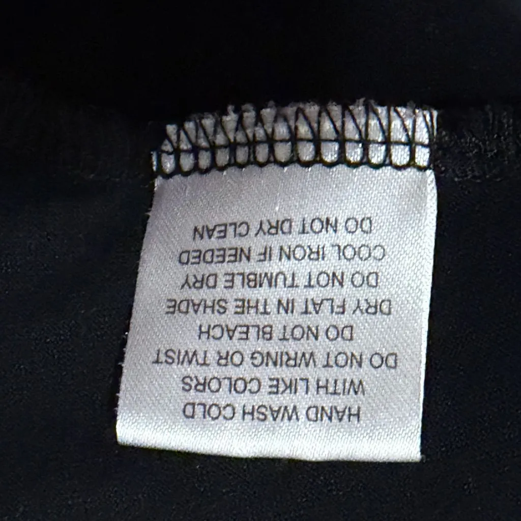 Pink Rose Black Tie Front Empire Waist Short Sleeve Dress Size M - Image 3