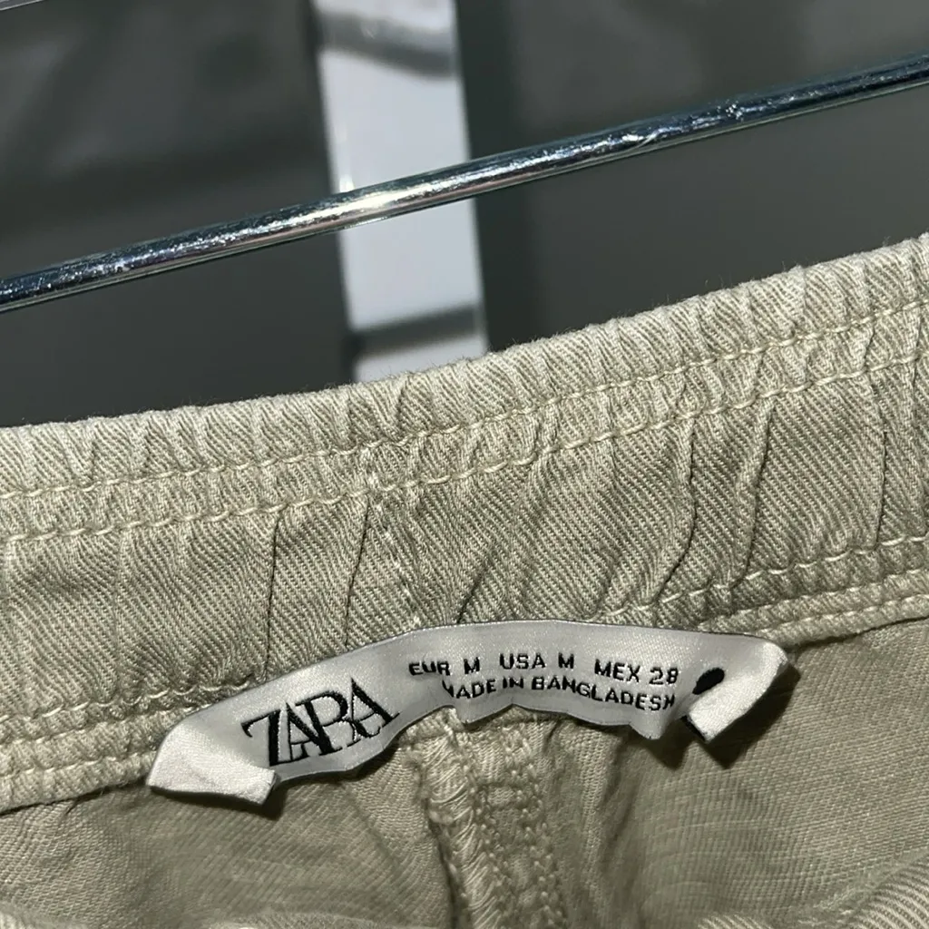 Zara Women's Barrel linen blend Trousers‎ - Image 5