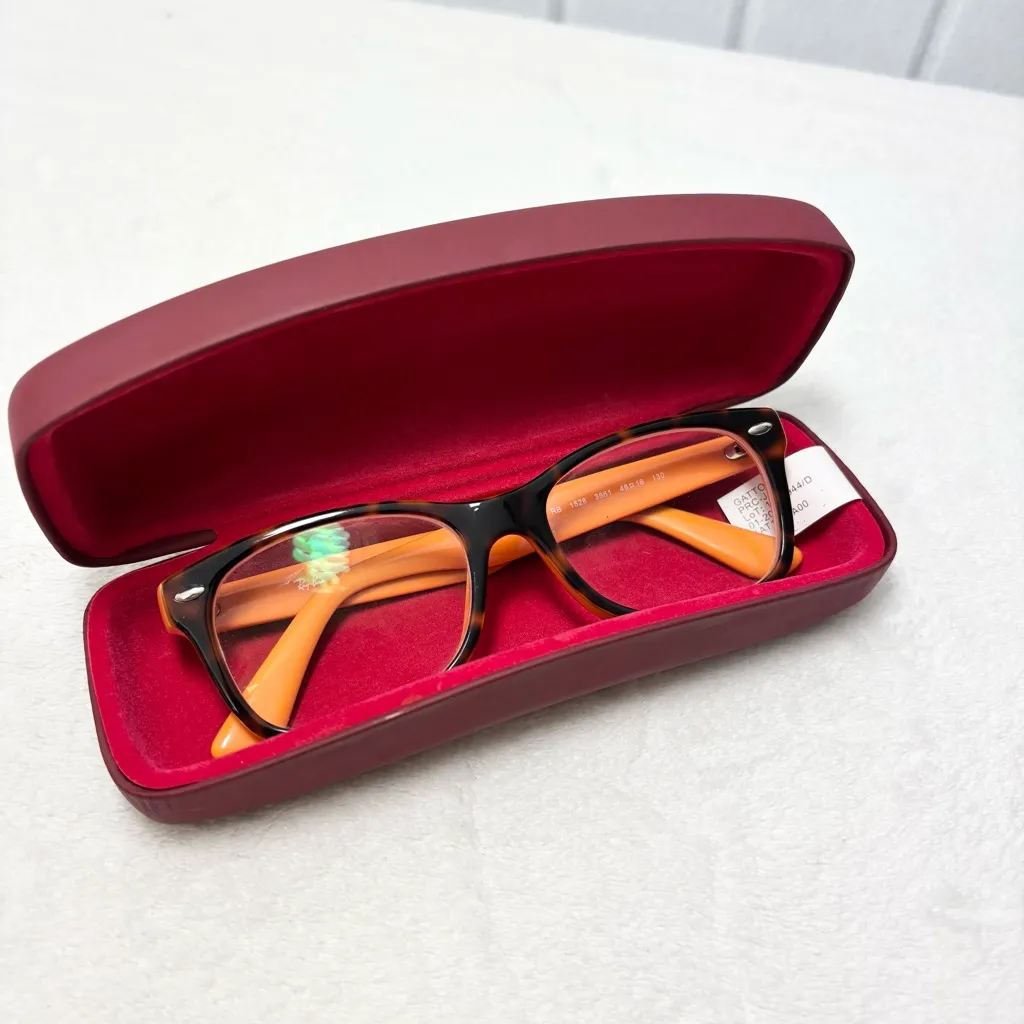 Ray-Ban RB‎ 1528 3661 48 16 130 Tortoise Frame Glasses with Burgundy Case - Image 4