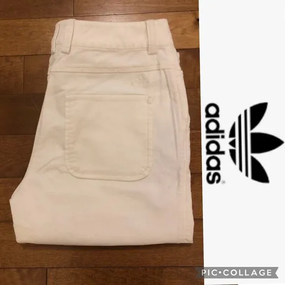 Adidas stretch ivory corduroy cream pants size 2 - Image 2