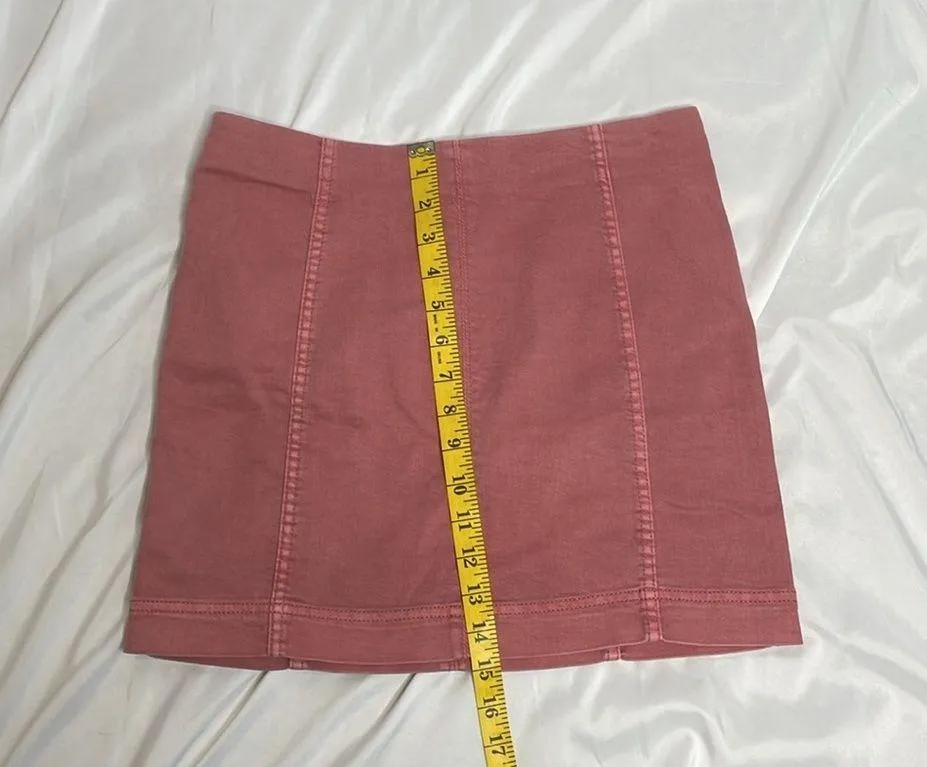 178 Jolt Dusty Pink Mini Jean Skirt Size 9 - 29w - Image 2
