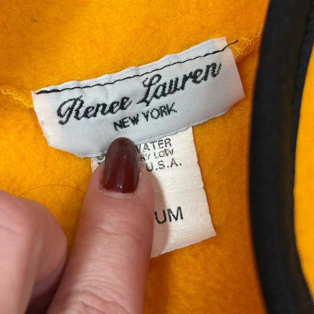 Vintage Yellow Dragon Fleece Vest Medium Martial Arts Bruce Lee Kill Bill Style - Image 2