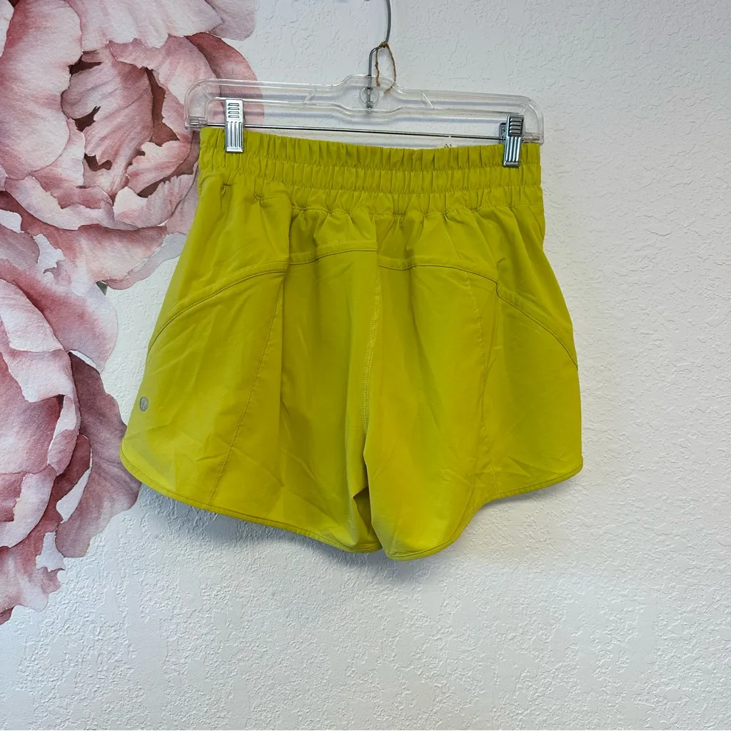 Lululemon Green Yellow Running Shorts Size 8 - Image 2