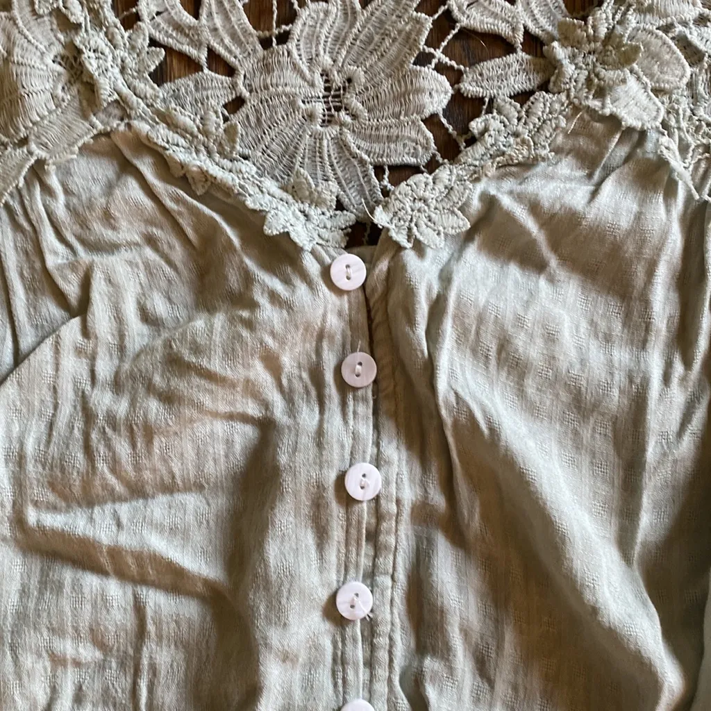 Light Blue Lace Blouse - Image 2