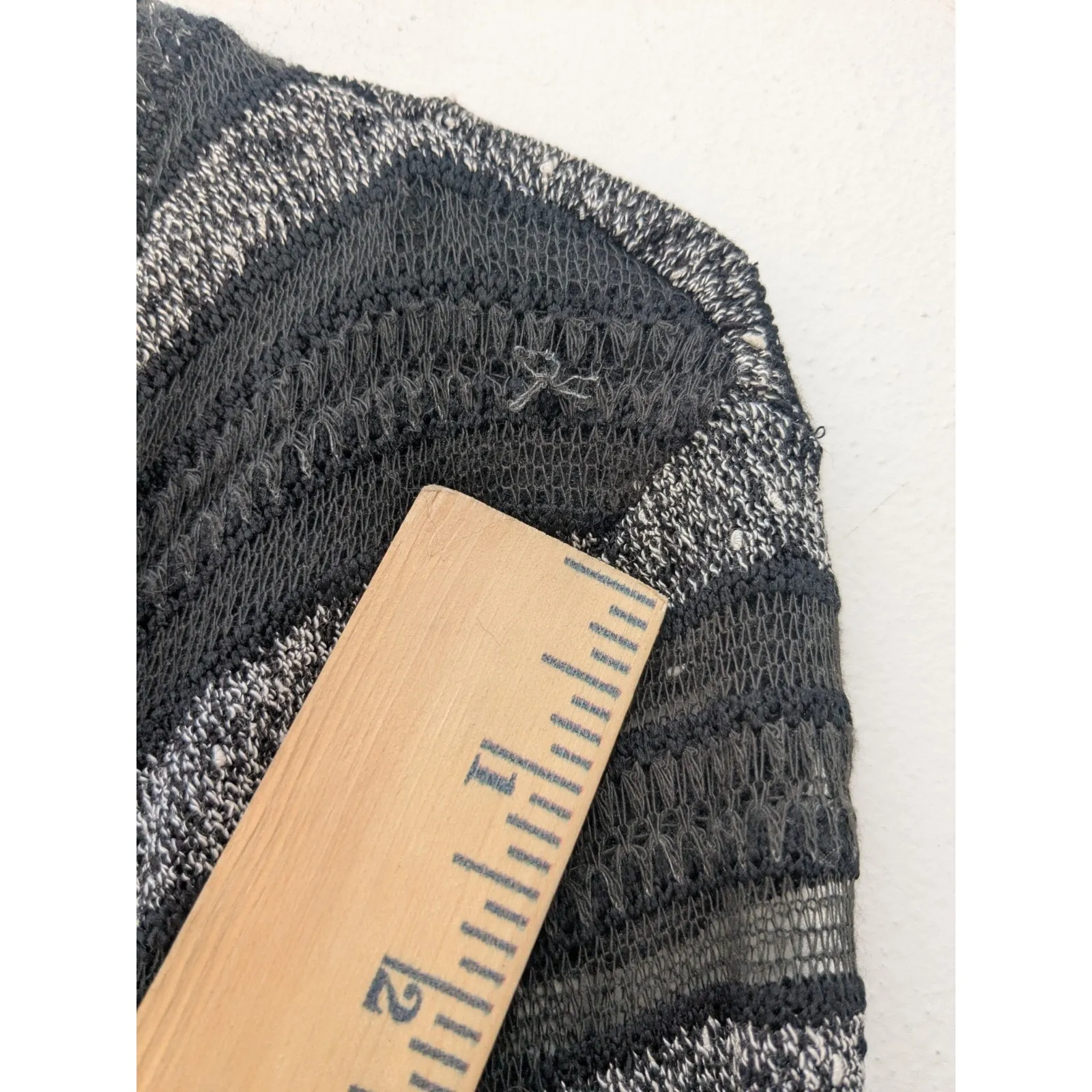 Studio One Midi Shift Dress Knit Sweater Black/Gray Size 10 - Image 5