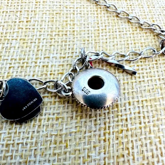 Vintage Sterling Charm Bracelet 9 Charms Life Story 7” 17.83g‎ Silver - Image 6
