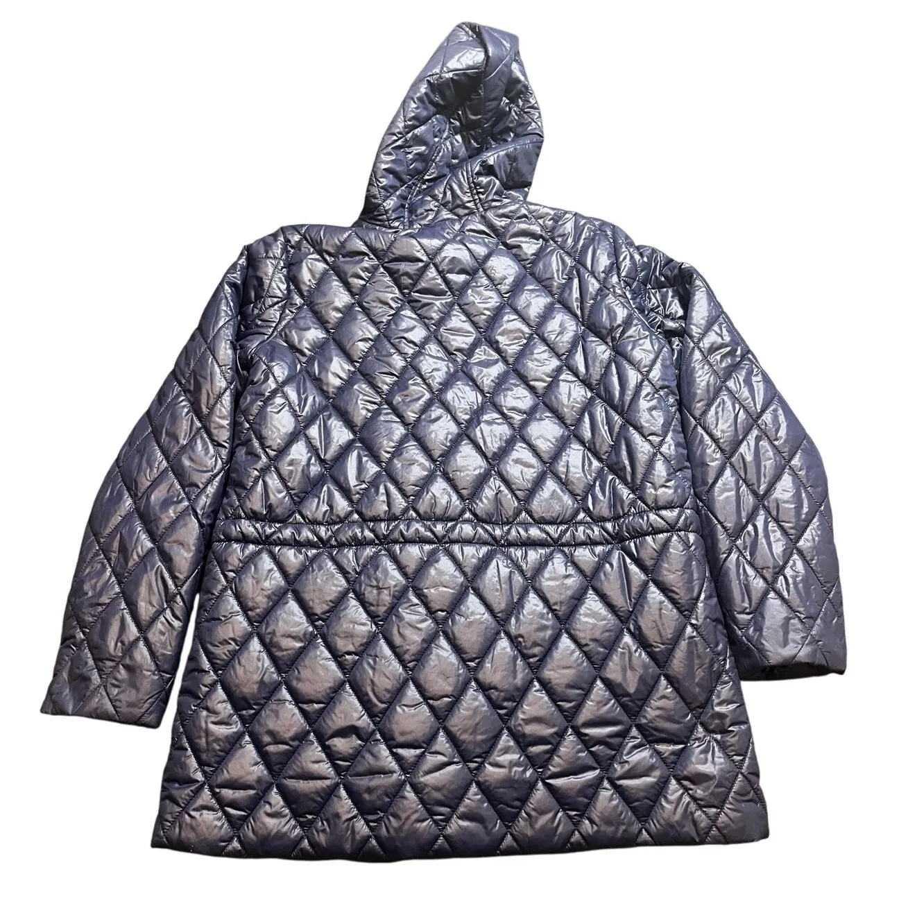 Polo Golf Ralph Lauren Womens Quilted Winter Jacket Coat Navy Blue Pockets Sz M Size M - Image 9