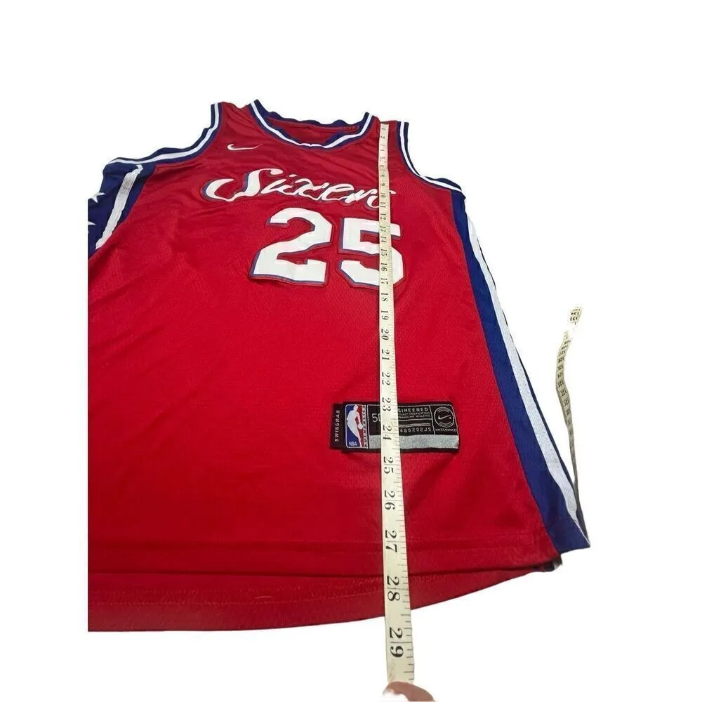 Nike   Ben Simmons Philadelphia 76ers Sixers Red Swingman Jersey SZ 50 - Image 5