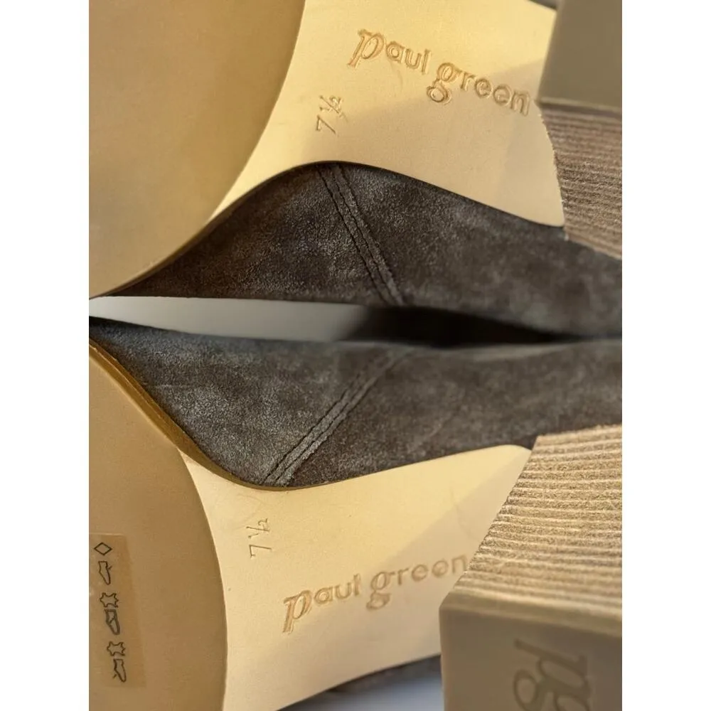 Paul Green Reya Earth Soft Suede Booties - Size 10 (new) - Image 8