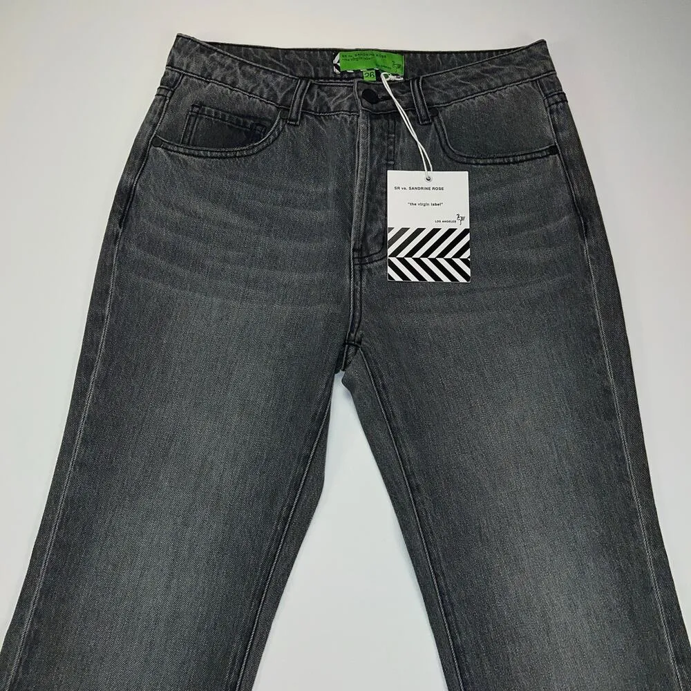 SR vs. Sandrine Rose x Free People Gray Wash Straight Leg Jeans Size 26 - Image 4