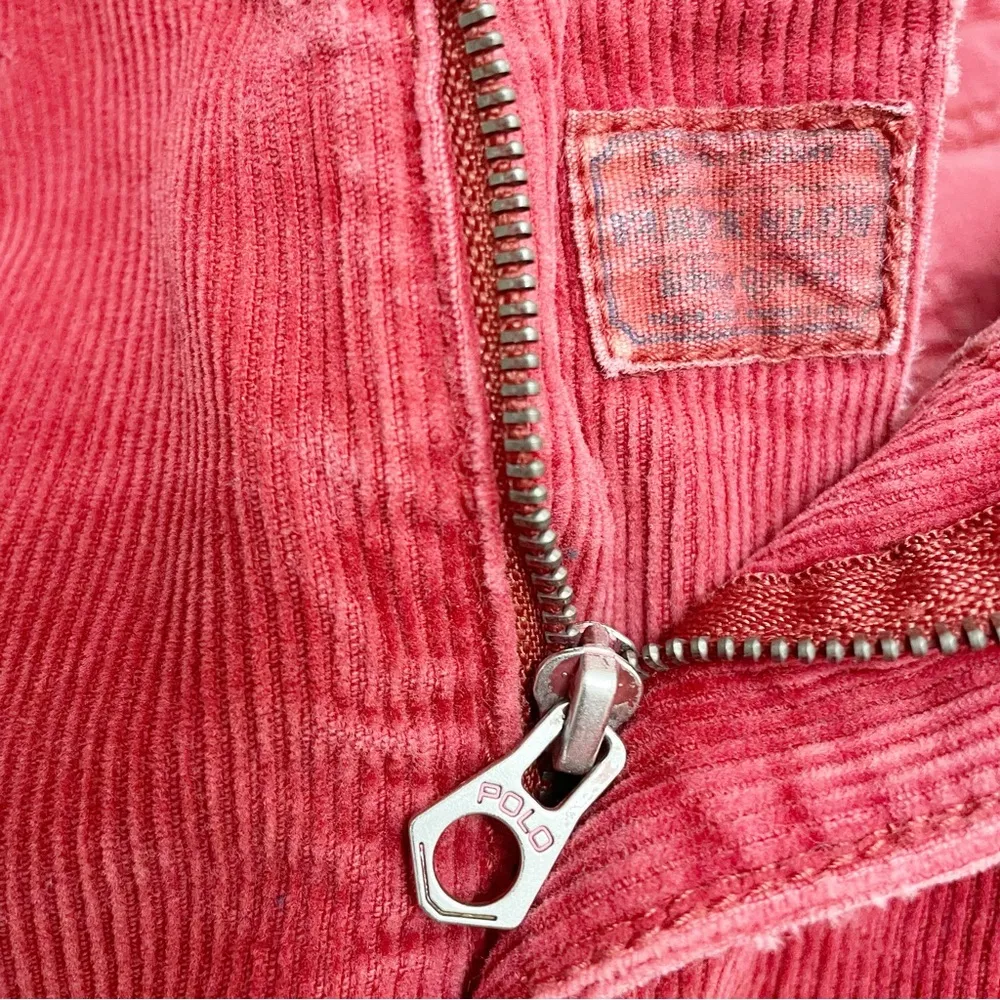Vintage Polo Ralph Lauren Pants Brick Red Corduroy Straight Leg Jeans Size 28 - Image 11