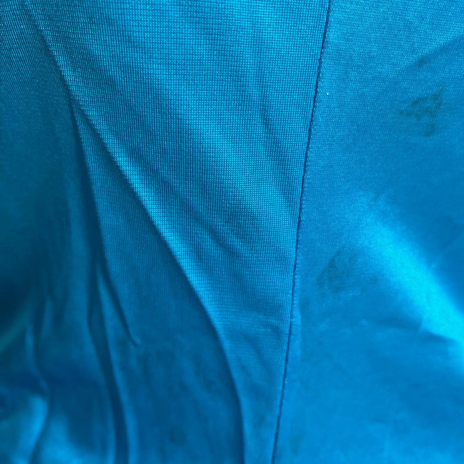 70s Lace Blue Ruffle Bodysuit Teddy Size Medium - Image 8