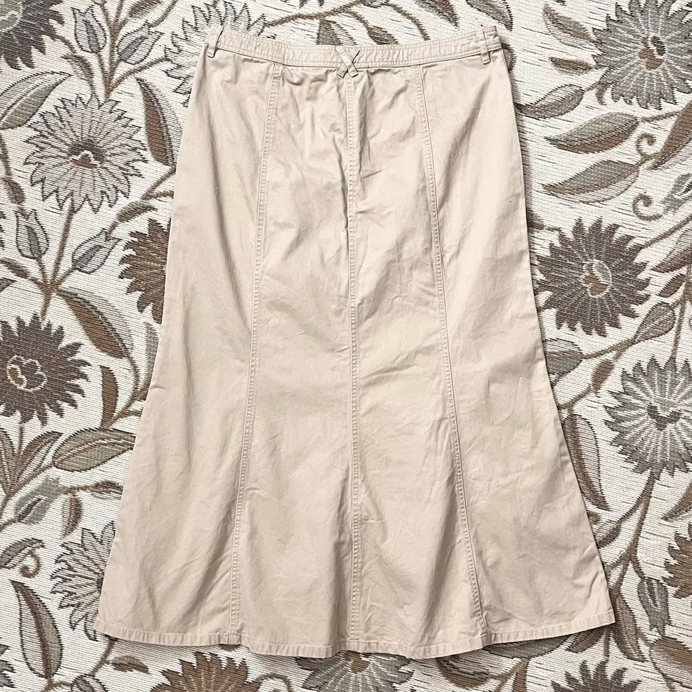 Y2K Old Navy Skirt Khaki Long Flare Maxi 12 - Image 3