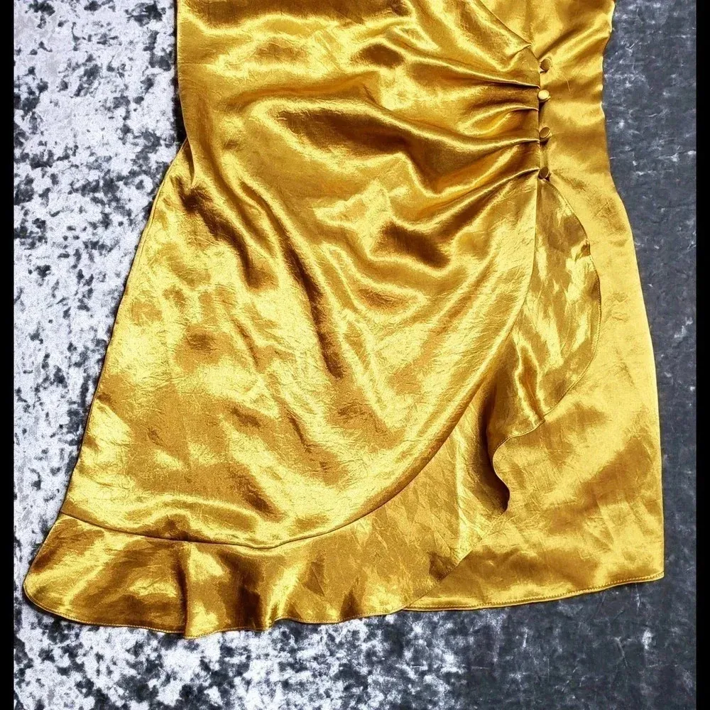 TopShop Ruched Satin Minidress - Image 4