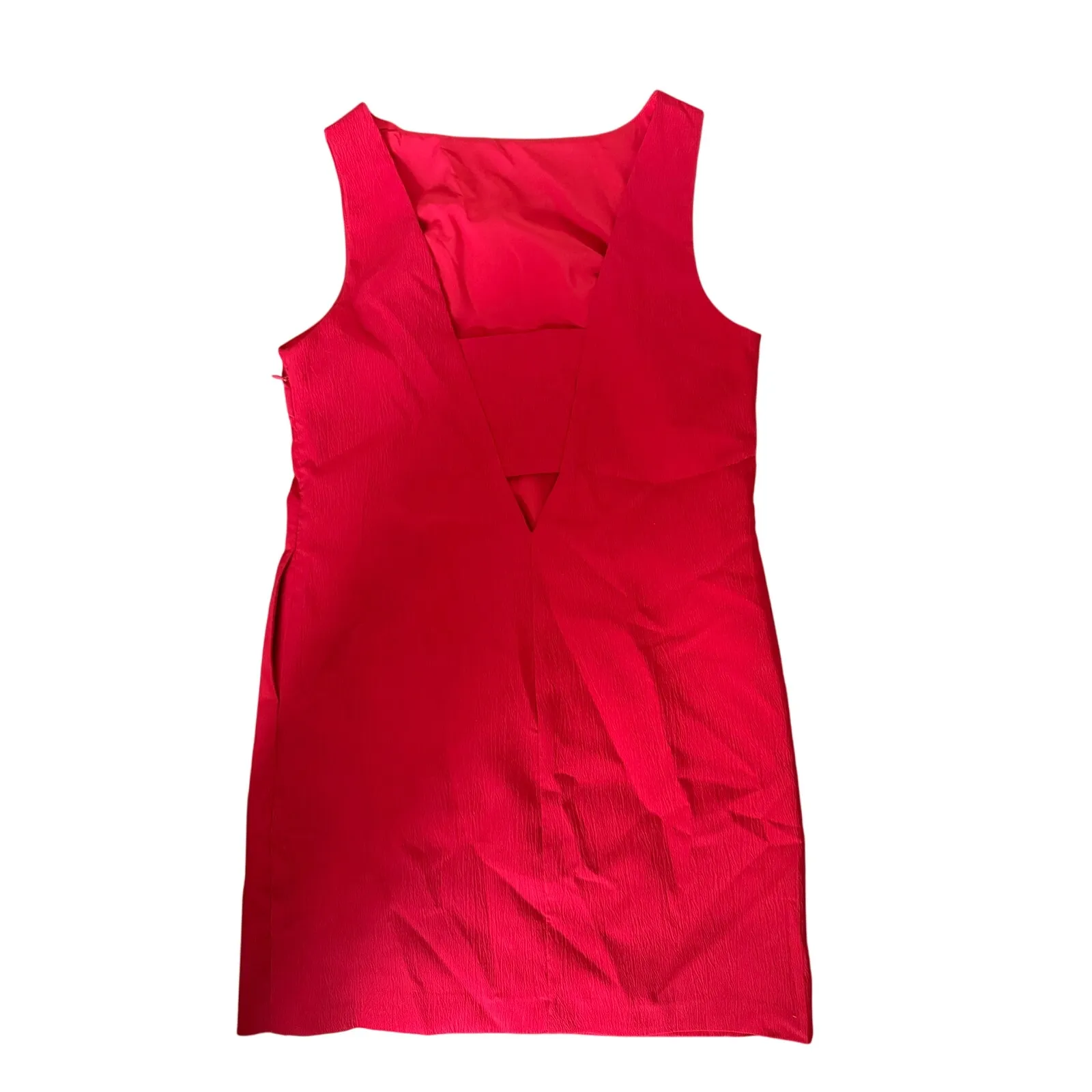 Commense Romantic Backless Cutout Minimalist Tank Dress Red Medium - Image 4