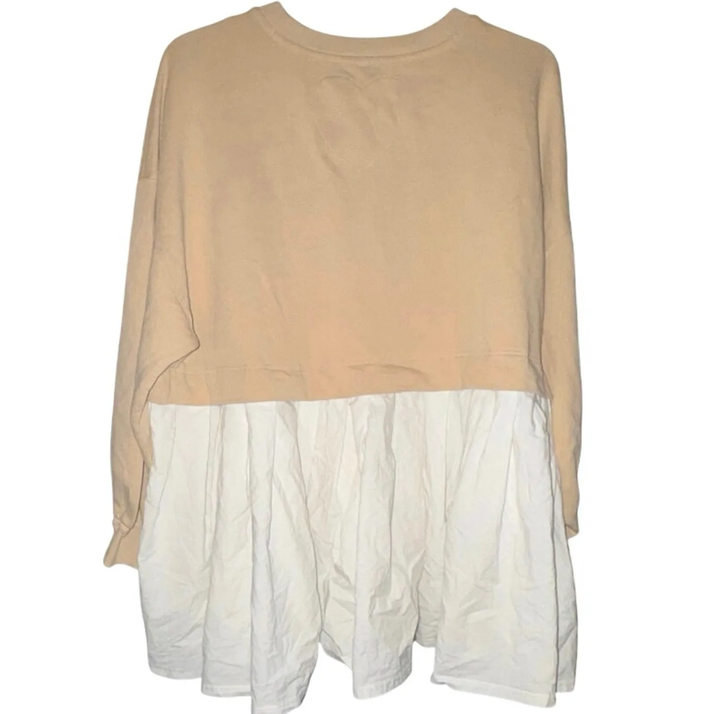 FREE PEOPLE Eleanor Pleated Trapeze Sweatshirt New with Tag MSRP $128 - Image 9