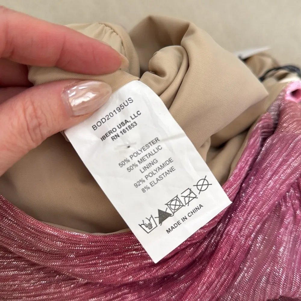 PatBO Prism Plunge Bodysuit in Rainbow Size Medium - Image 10