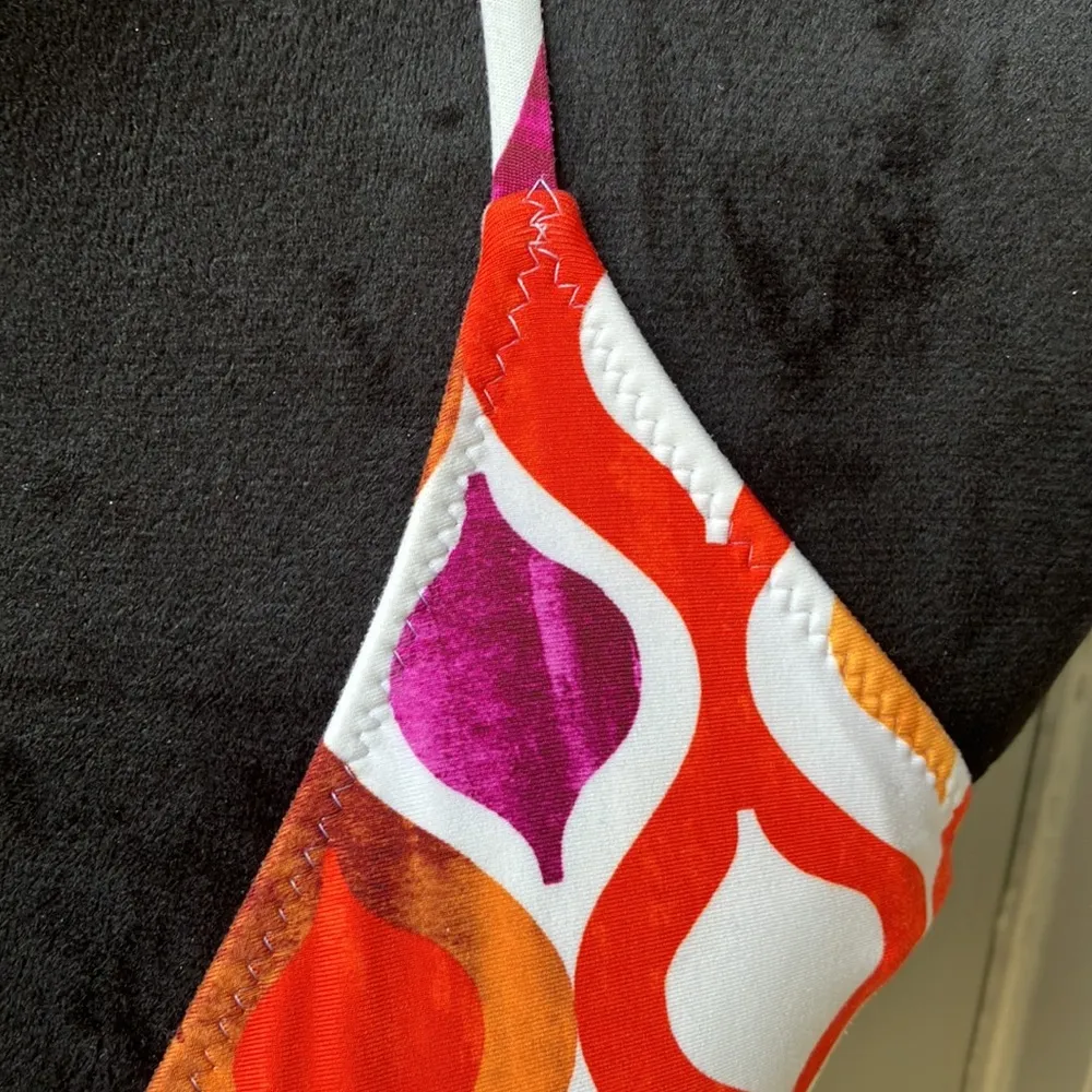 Trina Turk printed halter style bikini top size 8 - Image 5