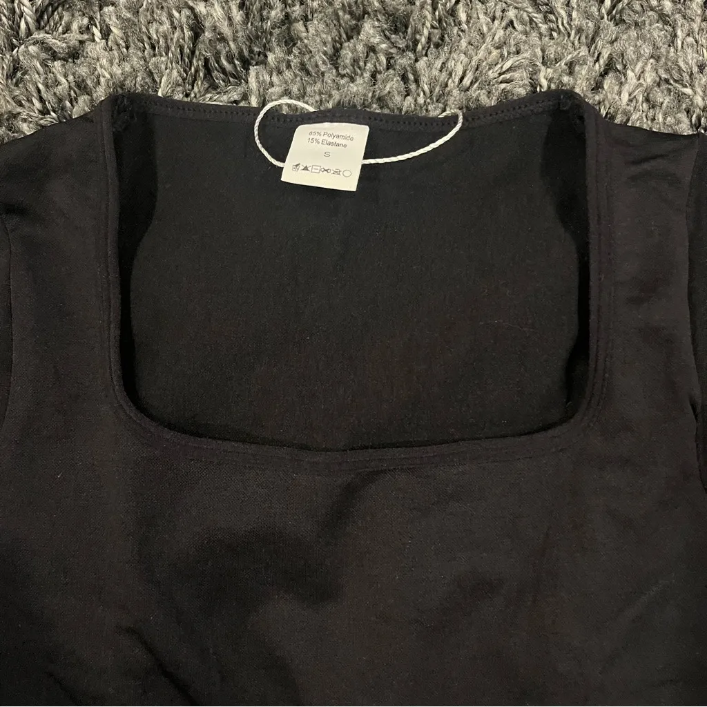 🍒NWT HEY SHAPE BLACK LONG SLEEVE SQUARE NECK BODYSUIT🍒 - Image 5