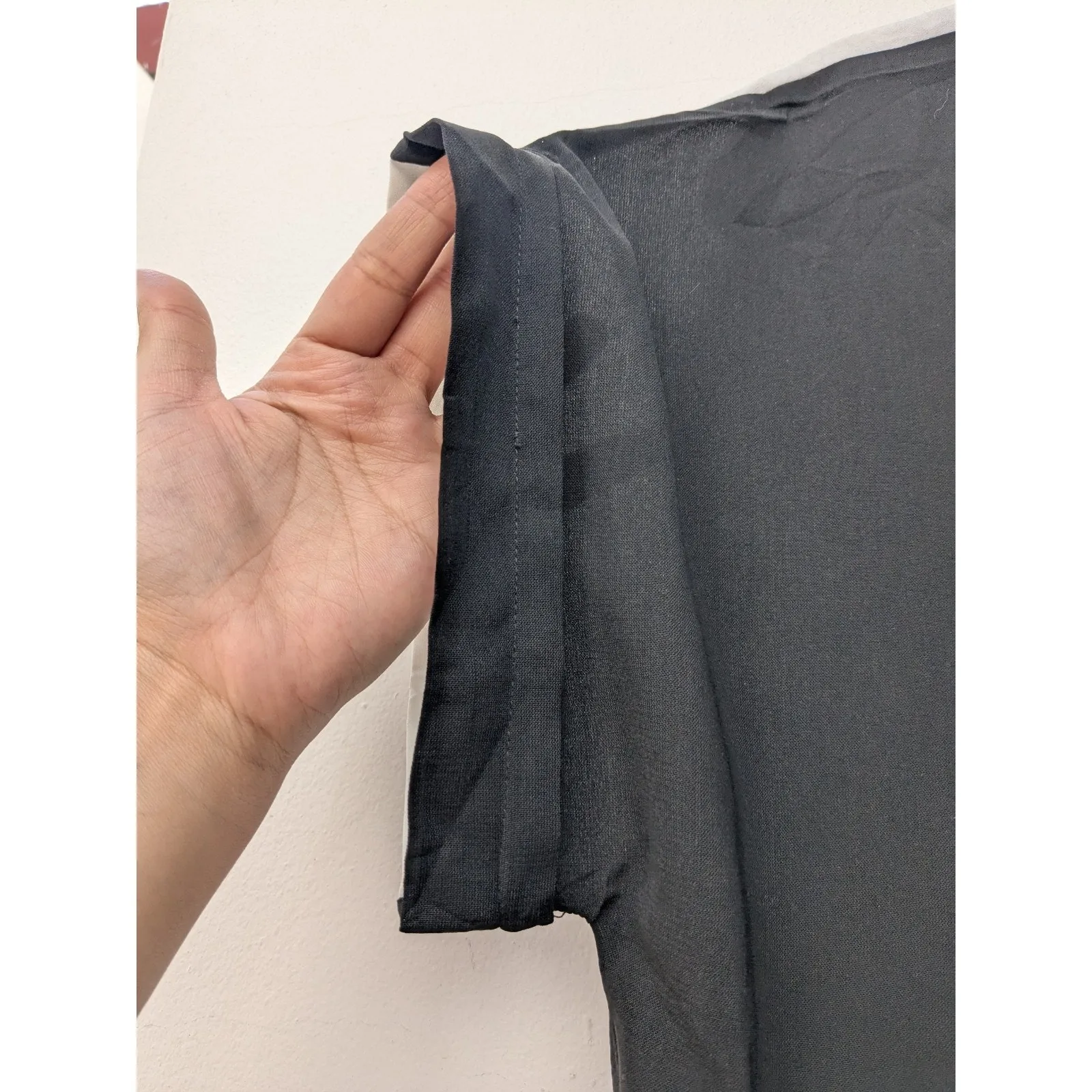 Tricia Rissman Women's Tee VIDA Short Sleeve Modern NAVY WHITE Size Medium - Image 9