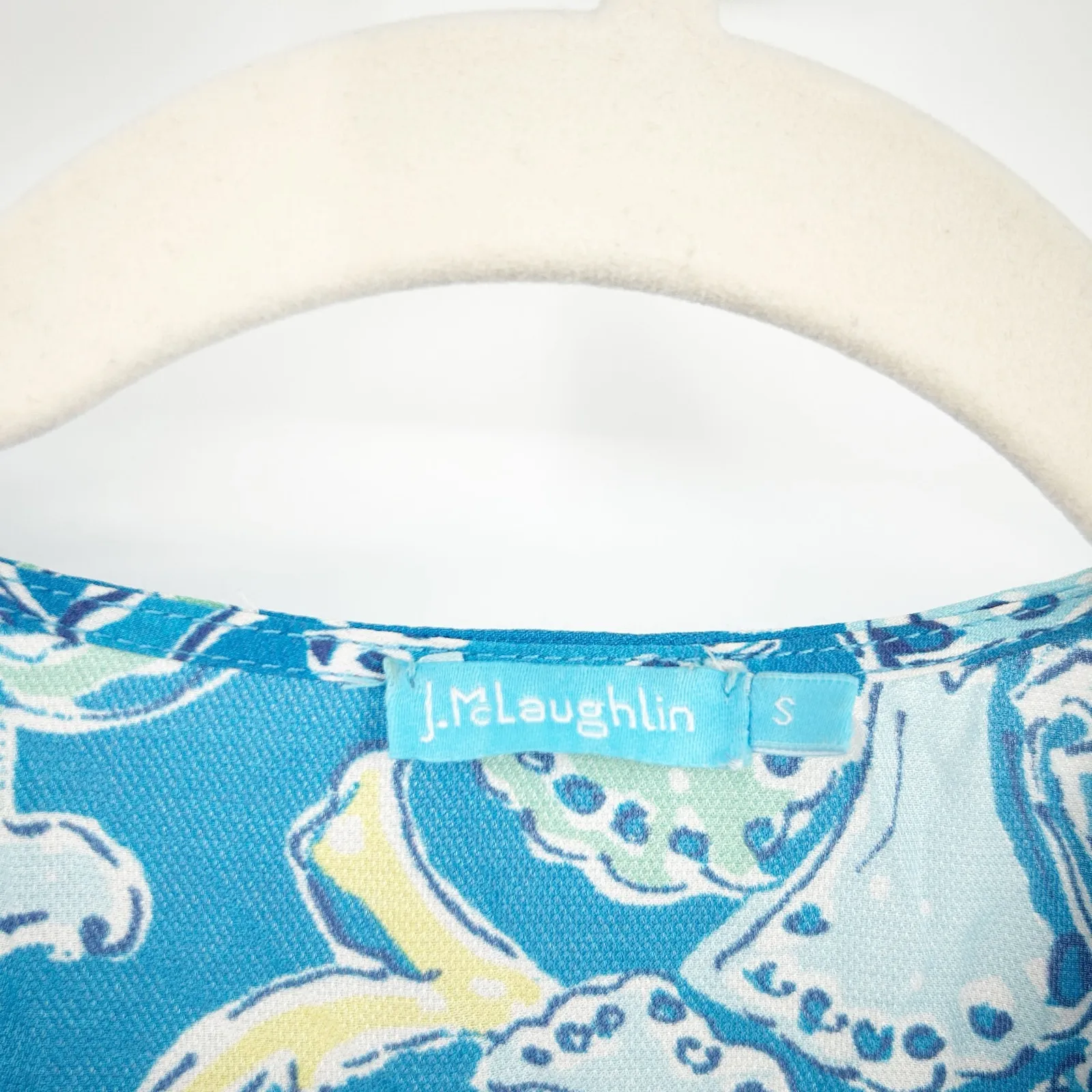 J. McLaughlin Womens Modal‎ Silk Blend Bells Beach Neo Sanibel Wrap Dress Size S - Image 7