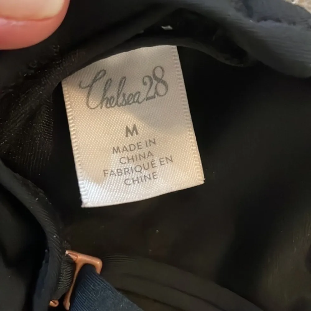 Chelsea 28 Black Bandeau Ruffle Bikini Top - Image 2