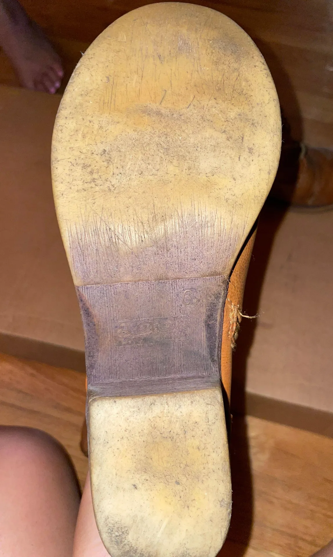 Yellow/Tan Long Combat Boots Yellow Size 6 - Image 3