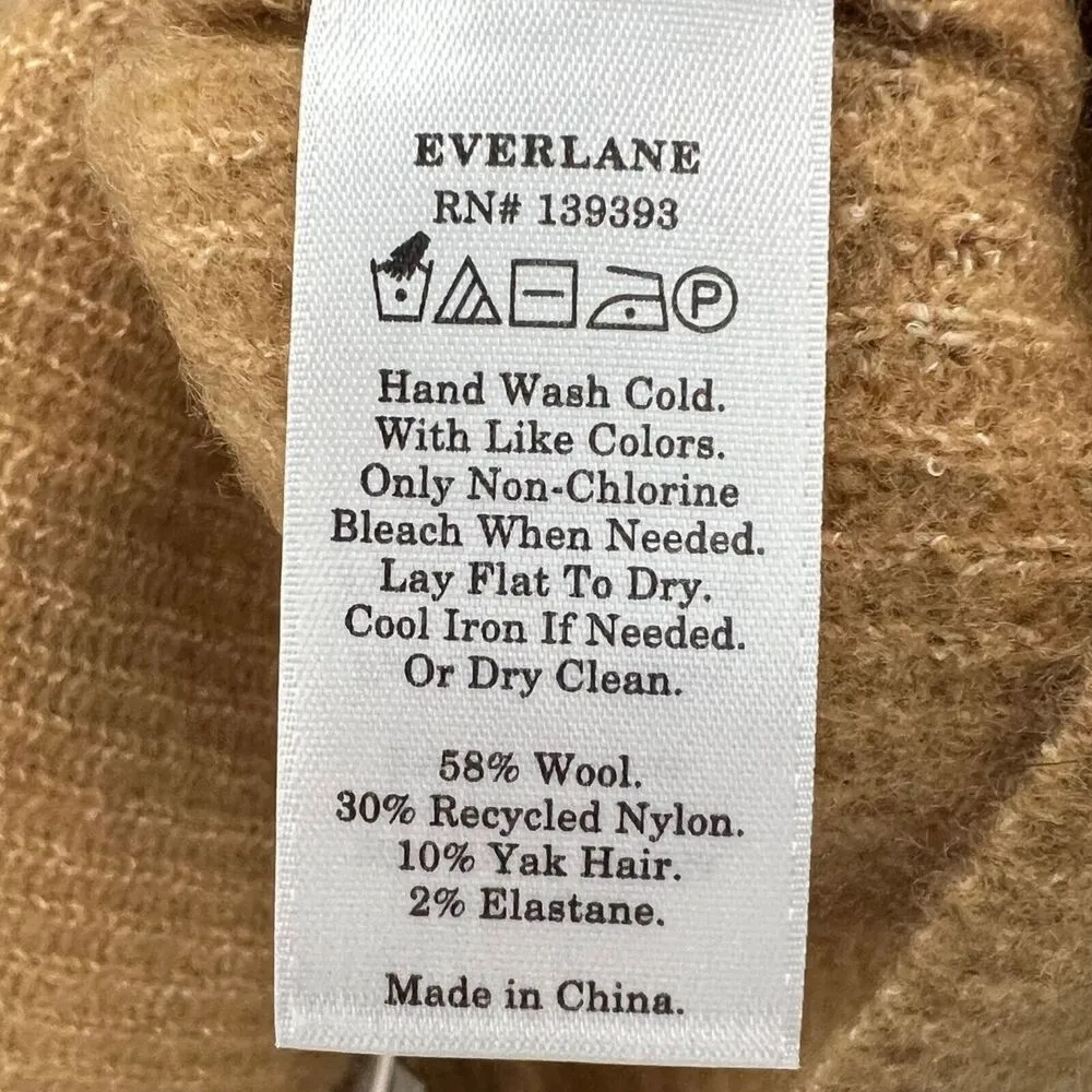 Everlane Cozy Stretch Tank M Camel Tan Wool Yak Tank Square Neck Minimalist NEW - Image 11