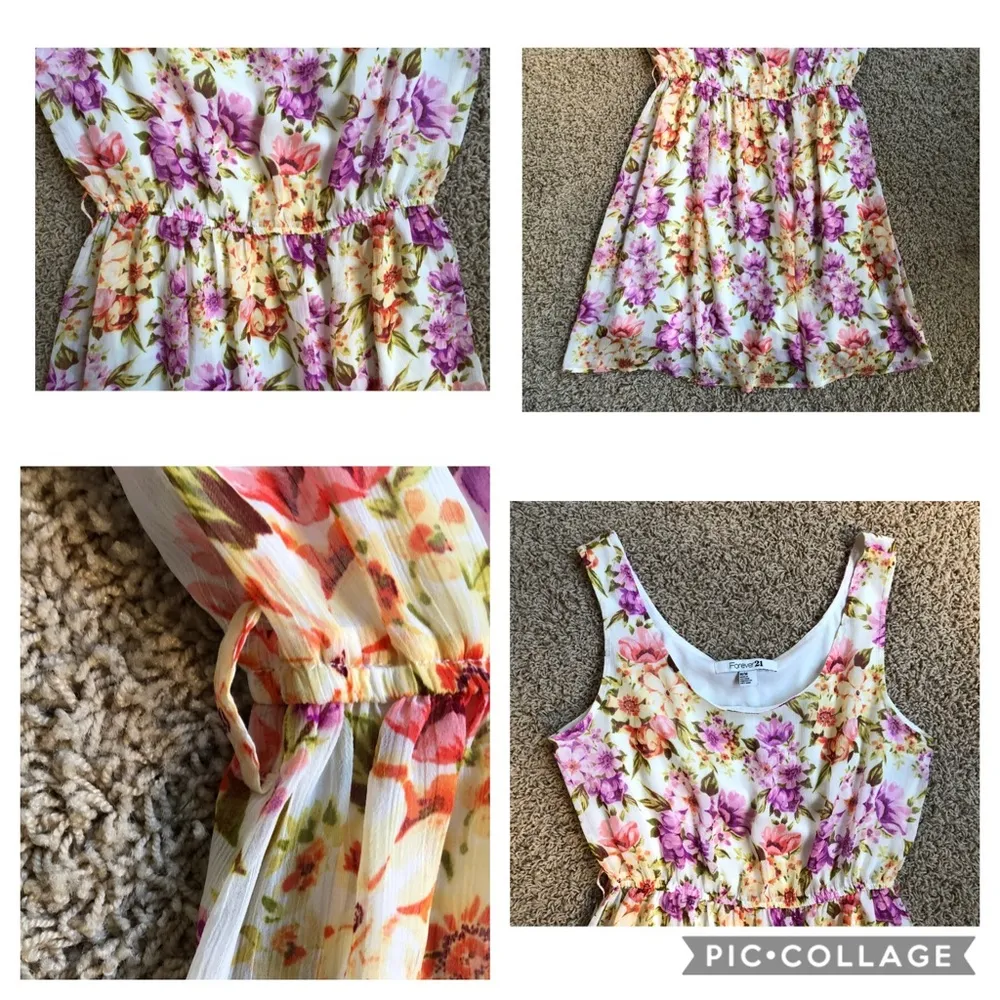 F21 vintage floral semi formal dress Sz M - Image 6