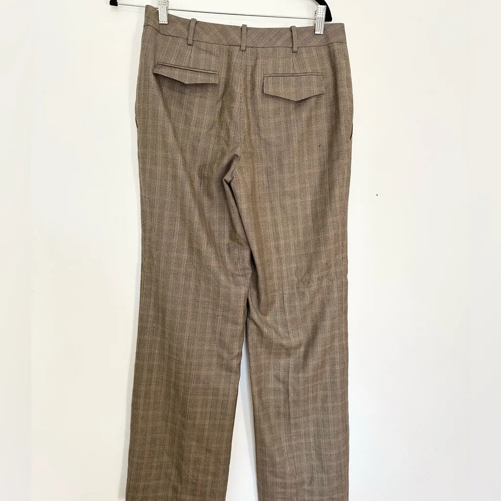 Brooks brother plaid trousers size 6 wool women office business - Image 3