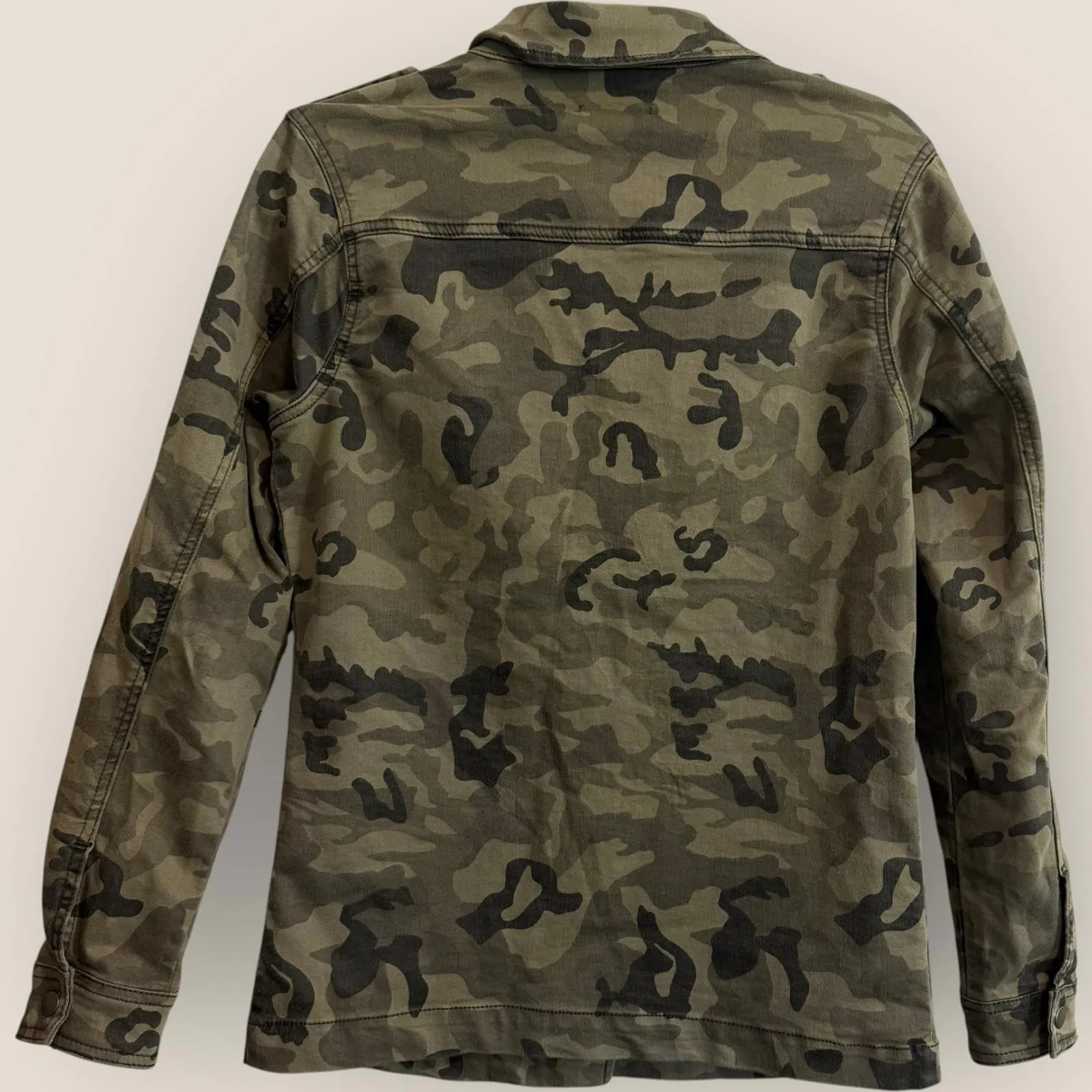 Gianni Bini Women's XS Camouflage Utility Jacket Military Fall Layering Casual Green - Image 3