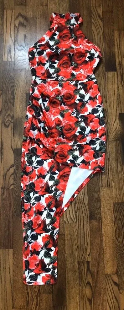 Roses Dress Red Size M - Image 3