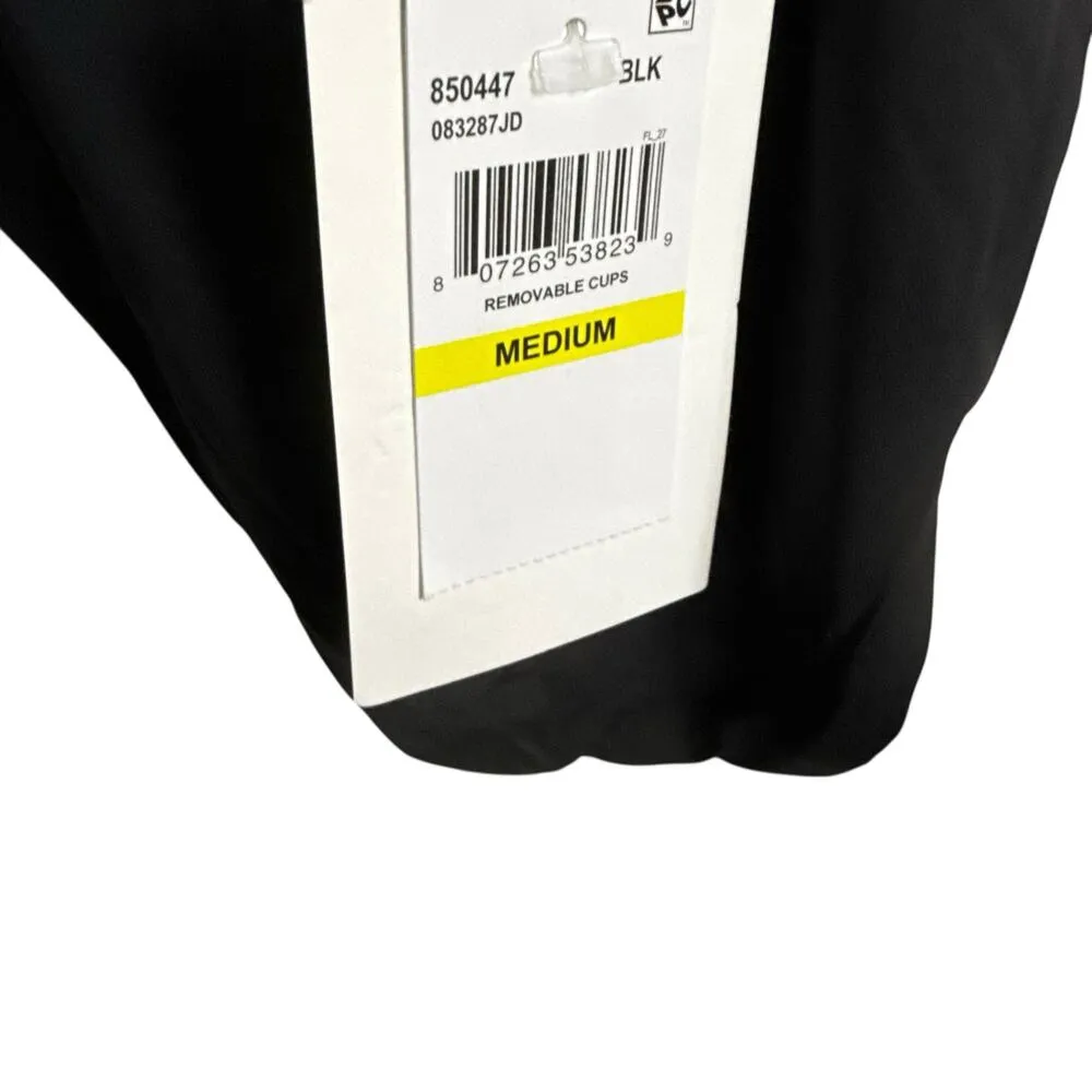 Becca Rebecca Virtue Color Code Sarai Black Plunge One Piece Swimsuit Size M - Image 9