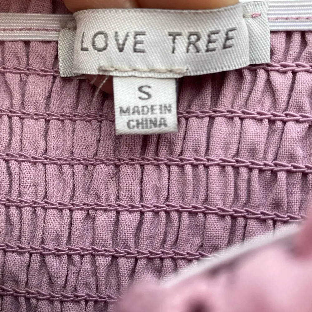 Love Tree Pink Full Smocked Body Long Sleeve Mini Dress Size S - Image 5