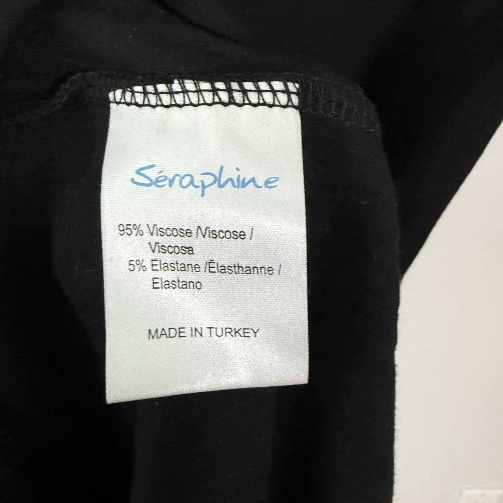 Seraphine sz XS Black Off The Shoulder Long Sleeve Ruched Maternity Dress - Image 5